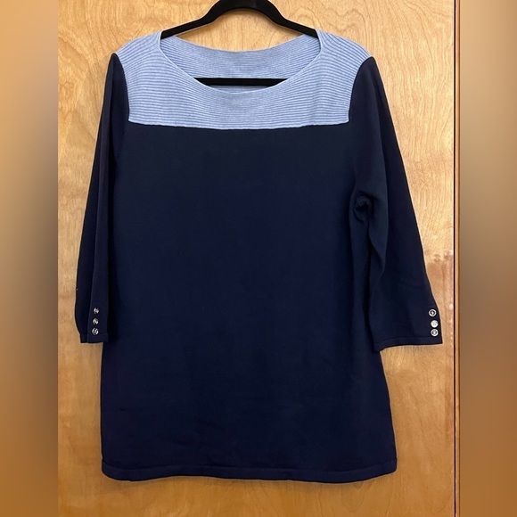 Karen Scott Colorblock Sweater XL - Picture 3 of 6